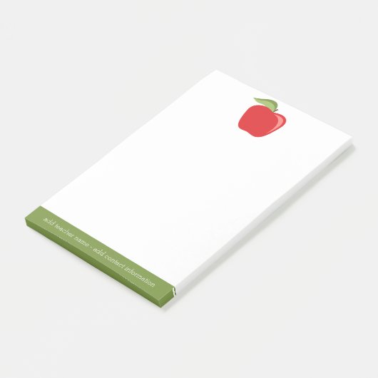 Name des benutzerdefinierten Lehrers mit modernem  Post-it Klebezettel (angewinkelt)