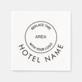 Name des benutzerdefinierten Logo-Hotels, beliebig Serviette (Vorderseite)
