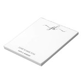 Name des benutzerdefinierten Logo-Monogrammschrift Notizblock (Rotiert)