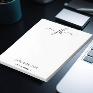 Name des benutzerdefinierten Logo-Monogrammschrift Notizblock