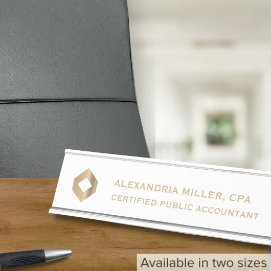 Name des benutzerdefinierten Logos Beruflich Schreibtischnamensplakette