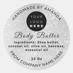 Name des benutzerdefinierten Logos BodyButter Kosm Runder Aufkleber