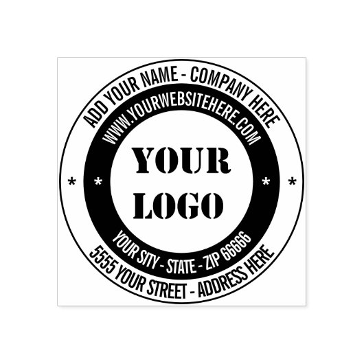 Name des benutzerdefinierten Logos Info-Adresse Ru Gummistempel (Prägung)