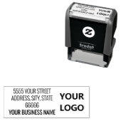 Name des benutzerdefinierten Logos Info-Adresse Se Permastempel (Beispiel)
