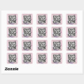 Name des benutzerdefinierten Logos QR-Code Vielen  Quadratischer Aufkleber (Blatt)
