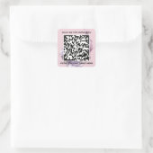 Name des benutzerdefinierten Logos QR-Code Vielen  Quadratischer Aufkleber (Tasche)