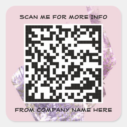 Name des benutzerdefinierten Logos QR-Code Vielen  Quadratischer Aufkleber (Vorderseite)