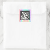 Name des benutzerdefinierten Logos QRCode Vielen D Quadratischer Aufkleber (Tasche)