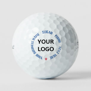 Name des benutzerdefinierten Logos Slogan Text Gol Golfball