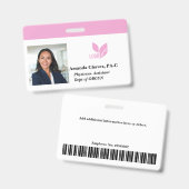 Name des benutzerdefinierten Mitarbeiter-ID-Fotos Ausweis (Vorder- & Rückseite)