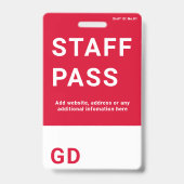 Name des benutzerdefinierten Mitarbeiters  Ausweis (Rückseite)