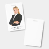 Name des benutzerdefinierten modernen Fotos Ausweis (Vorder- & Rückseite)