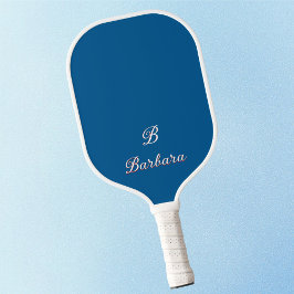 Name des benutzerdefinierten Monogramm-Skripts Pickleball Schläger
