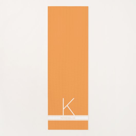 Name des benutzerdefinierten Orange Strips Monogra Yogamatte (Vorderseite)