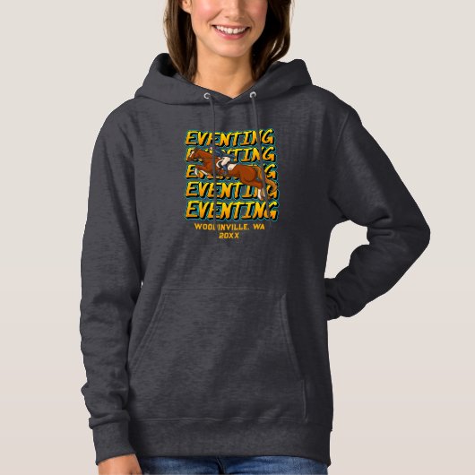 Name des benutzerdefinierten Pferdeereignisses ode Hoodie (Vorderseite)