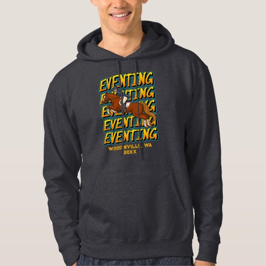 Name des benutzerdefinierten Pferdeereignisses ode Hoodie (Vorderseite)