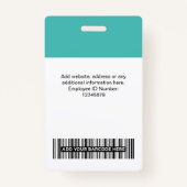 Name des benutzerdefinierten Qr-Bar-Codes für Mita Ausweis (Rückseite)