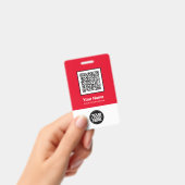 Name des benutzerdefinierten Red Employee Qr-Code- Ausweis (Handheld)