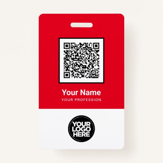 Name des benutzerdefinierten Red Employee Qr-Code- Ausweis (Vorderseite)