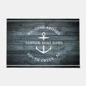 Name des benutzerdefinierten Schiffes Driftwood Wi Fußmatte (Vorderseite)