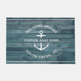 Name des benutzerdefinierten Schiffes Driftwood Wi Fußmatte