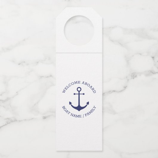 Name des benutzerdefinierten Schiffes Willkommen a Flaschenanhänger (Vorderseite)