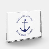 Name des benutzerdefinierten Schiffes Willkommen a Fotoblock (Links)