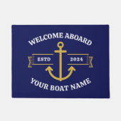 Name des benutzerdefinierten Schiffes Willkommen a Fußmatte (Vorderseite)