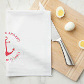 Name des benutzerdefinierten Schiffes Willkommen a Geschirrtuch (Viertel Falte)