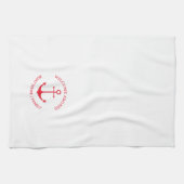 Name des benutzerdefinierten Schiffes Willkommen a Geschirrtuch (Horizontal)