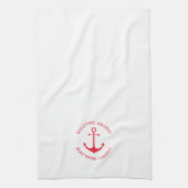 Name des benutzerdefinierten Schiffes Willkommen a Geschirrtuch (Vertikal)