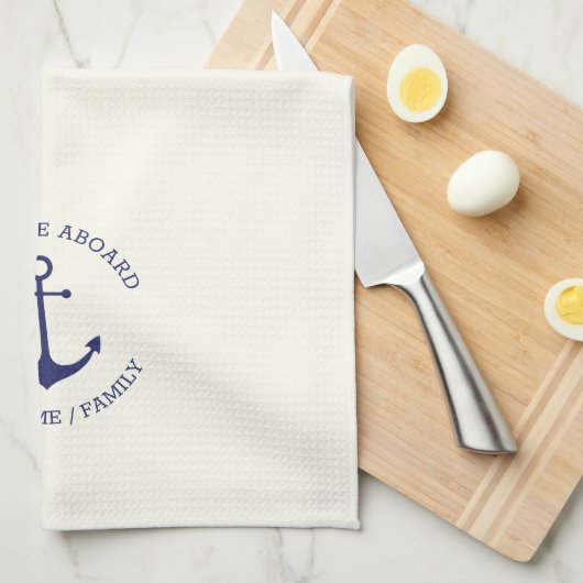 Name des benutzerdefinierten Schiffes Willkommen a Geschirrtuch (Viertel Falte)