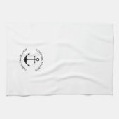 Name des benutzerdefinierten Schiffes Willkommen a Geschirrtuch (Horizontal)