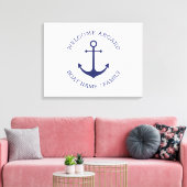 Name des benutzerdefinierten Schiffes Willkommen a Leinwanddruck (Insitu (Wohnzimmer))