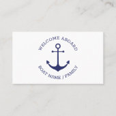 Name des benutzerdefinierten Schiffes Willkommen a Platzkarte (Vorderseite)