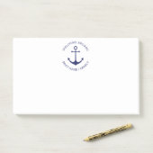 Name des benutzerdefinierten Schiffes Willkommen a Post-it Klebezettel (Auf Schreibtisch)