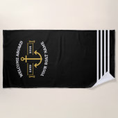 Name des benutzerdefinierten Schiffes Willkommen a Strandtuch (Vorderseite)