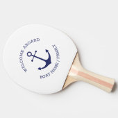 Name des benutzerdefinierten Schiffes Willkommen a Tischtennis Schläger (Seitenansicht)