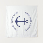 Name des benutzerdefinierten Schiffes Willkommen a Wandteppich (Vorderseite (Horizontal))