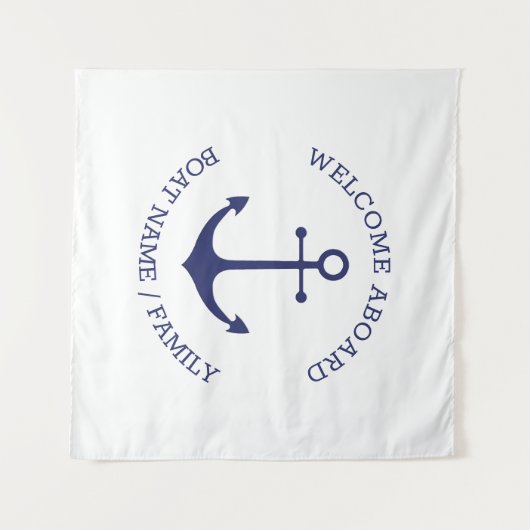 Name des benutzerdefinierten Schiffes Willkommen a Wandteppich (Vorderseite (Horizontal))