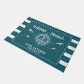 Name des benutzerdefinierten Schiffes Willkommen i Fußmatte (Schrägansicht)