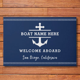 Name des benutzerdefinierten Schiffes Willkommen i Fußmatte
