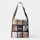 Name des benutzerdefinierten Schwarzen Fotos für d Tragetaschen Mit Langen Trägern (Vorderseite)