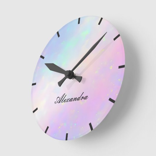 Name des benutzerdefinierten Skriptmonogramms Runde Wanduhr (Winkel)