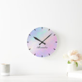 Name des benutzerdefinierten Skriptmonogramms Runde Wanduhr (Zuhause)