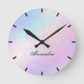 Name des benutzerdefinierten Skriptmonogramms Runde Wanduhr (Vorderseite)