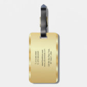 Name des benutzerdefinierten Skripts in Gold Look Gepäckanhänger (Rückseite vertikal)