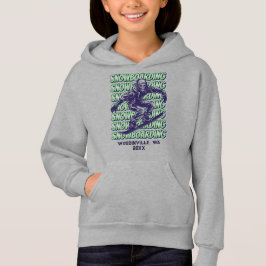 Name des benutzerdefinierten Snowboardungsortes Hoodie
