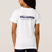 Name des benutzerdefinierten Snowboardungsortes T-Shirt (Rückseite)