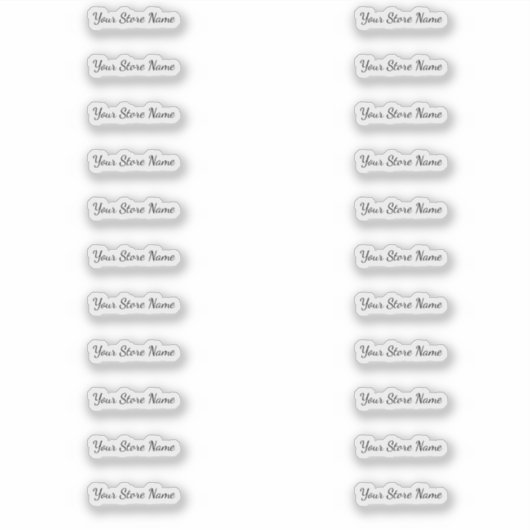 Name des benutzerdefinierten Speichers Multi Aufkleber (Vorderseite)